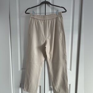 Women’s Faux leather cream pants